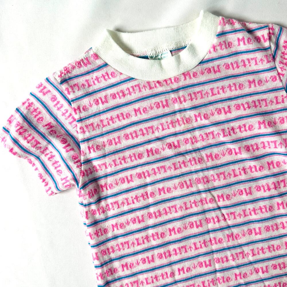 Vintage 80s Toddle Time JCP Little Me Striped Classic Tee Short Sleeve Top Sz 3